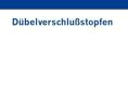 Flyer Dübelverschlußstopfen