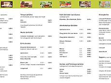 Speisekarte - Kaffeehaus am Waldfriedhof in Darmstadt